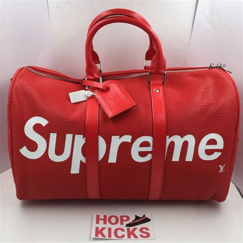 supreme x louis vuitton duffle bag retail price|louis vuitton x supreme cartera.